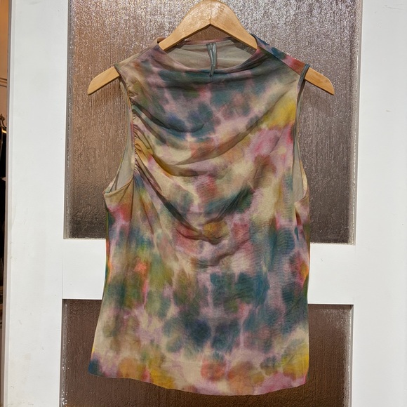 Anthropologie Pilcro Printed Mesh Shell Tank - Picture 3 of 5